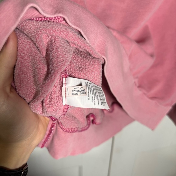 American Eagle Textured Fleece Oversized Hoodie Rust Pink Size XXS Super Soft - Picture 7 of 9